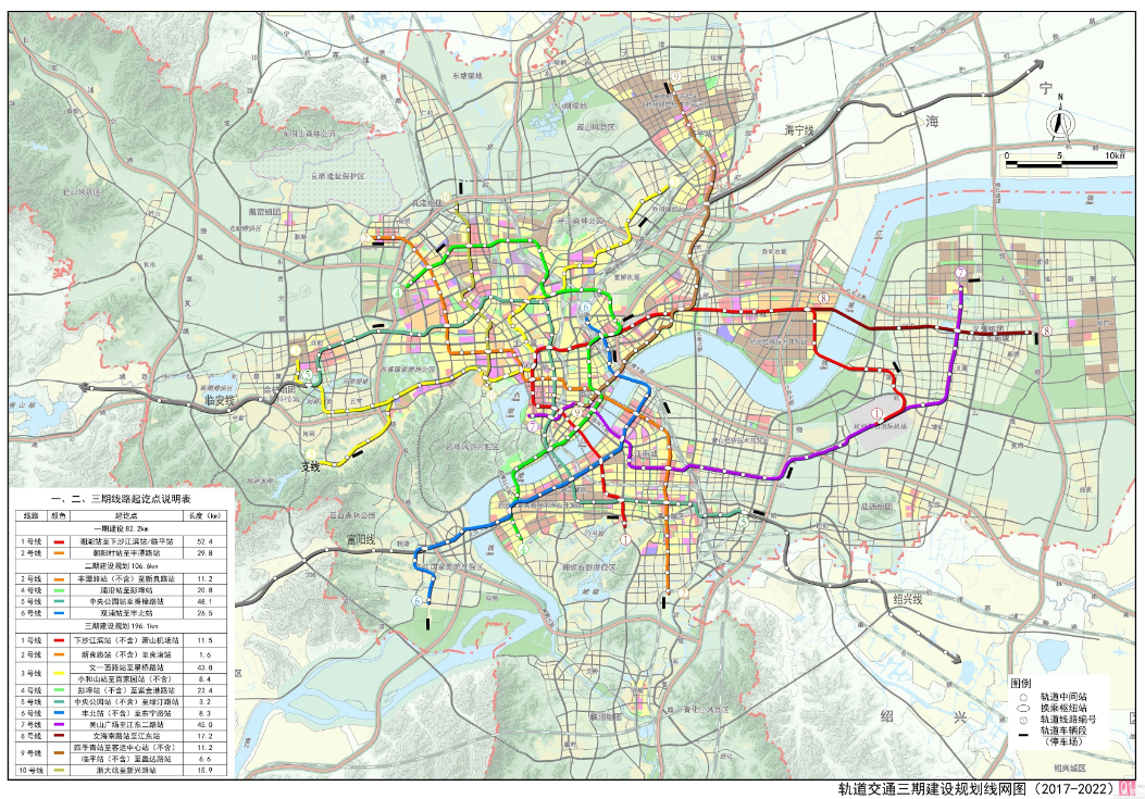 杭州地铁规划五年规划20172022