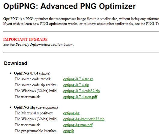OptiPNG: Advanced PNG Optimizer