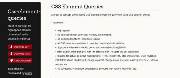 CSS Element Queries