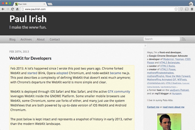 paul irish blog web development blog for developers
