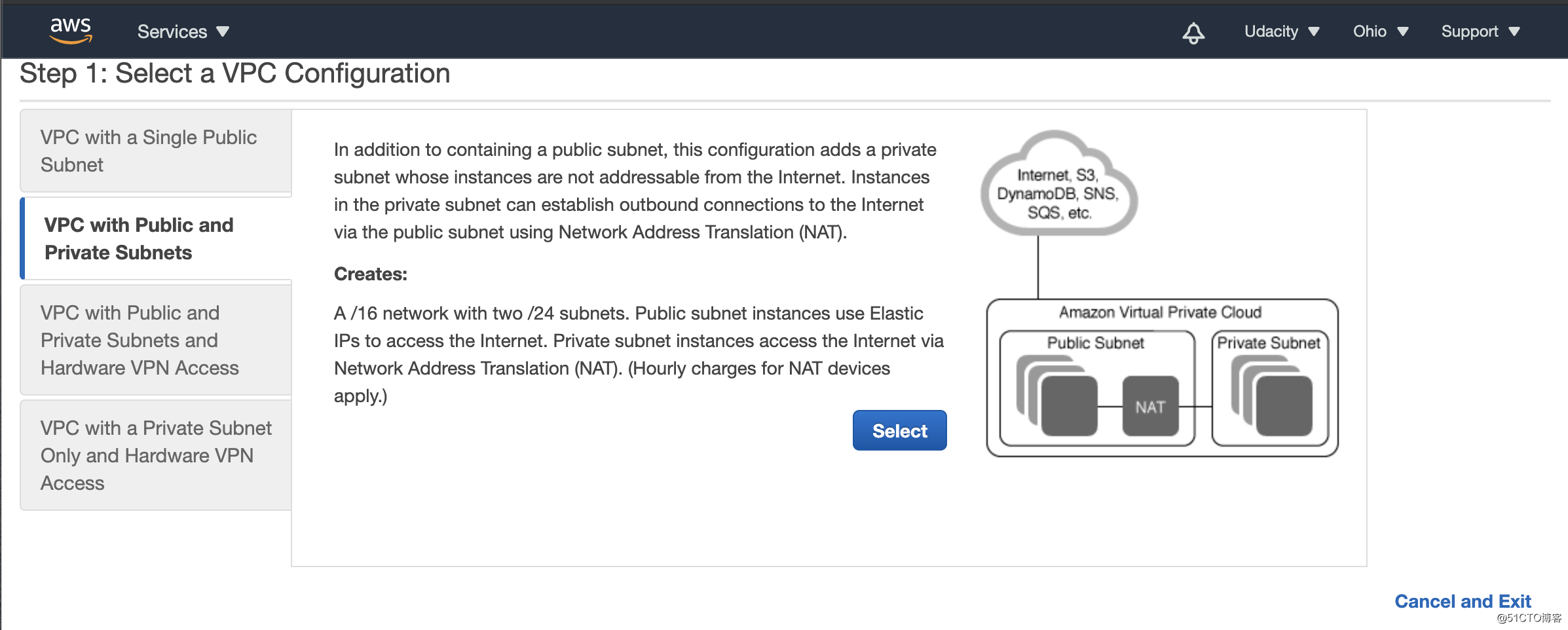 [AWS] Launch the VPC Wizard_elastic