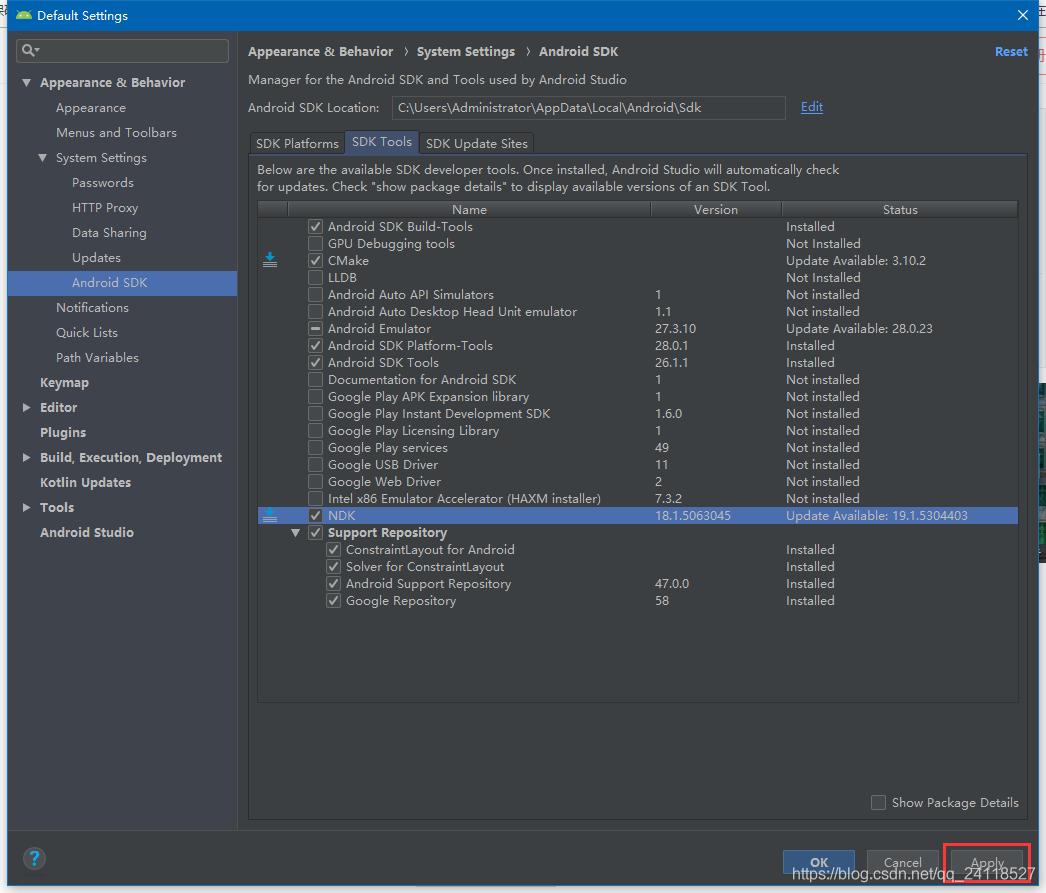 Android Studio 3.2.1 配置 OpenCV 详解（2019年2月）_动态链接库_15