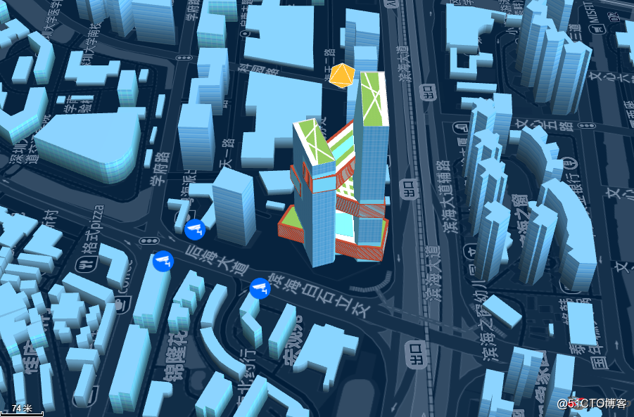 数字孪生城市三维地图实现设备管理和人员轨迹回放_城市三维地图