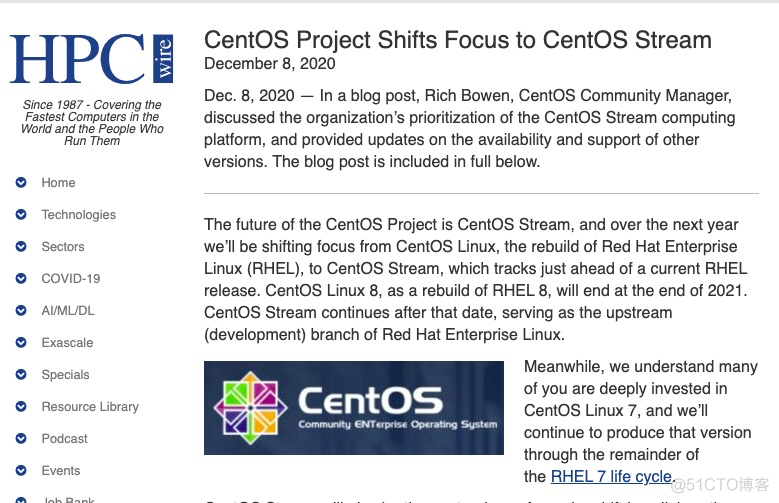 RedHat停止维护CentOS！CentOS 创建者发起新项目，刚上线空白项目Star数已破两千_linux_03