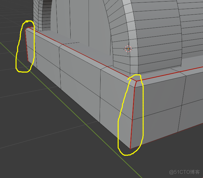 Blender-建模 模型有红边，贴图分模线，锐边，卡边，硬边（边线折痕）低模高模_权重_13