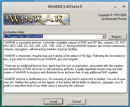 Install WinRAR In Linux