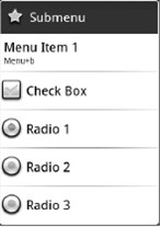 Android菜单系统子菜单