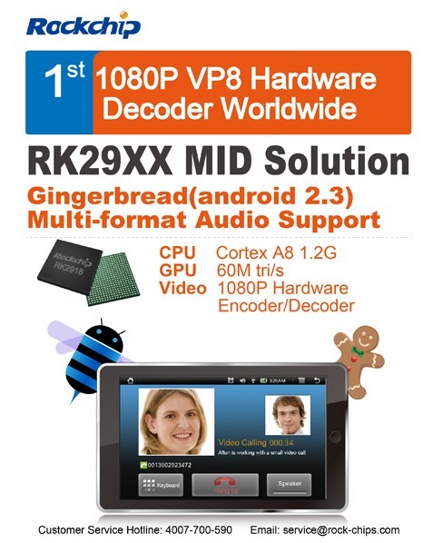 据悉，采用瑞芯RK29XX解决方案的平板产品即将在本月批量上市