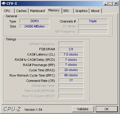 CPU-Z软件检测信息