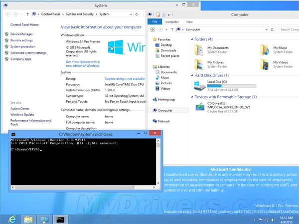 Windows 8.1身份证实 Build 9374再曝光