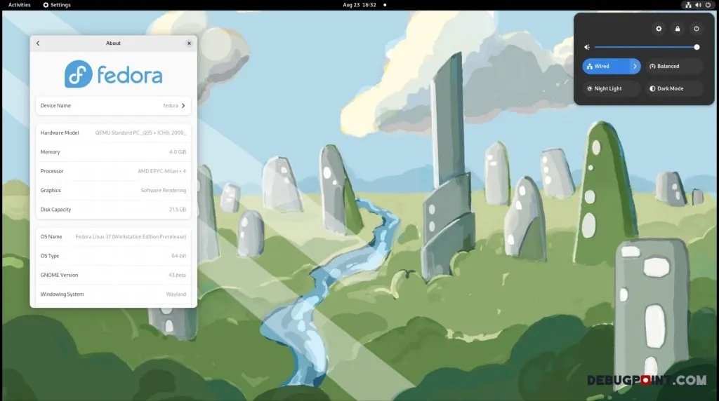 Fedora 37 Workstation with GNOME 43