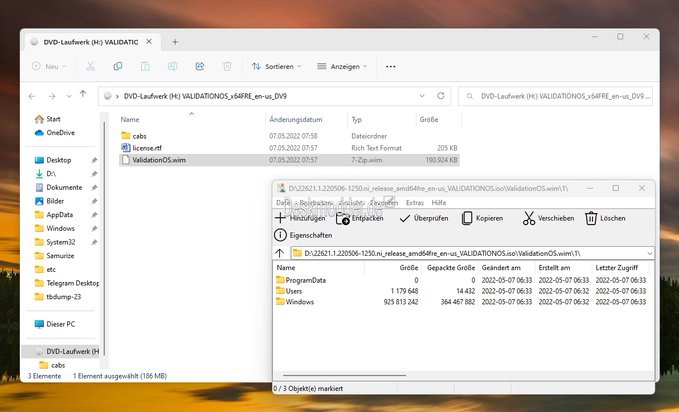 微软更新基于 Windows 11 22H2 的验证操作系统 Validation OS，ISO 镜像文件 340 MB