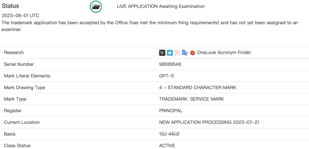 OpenAI申请注册GPT