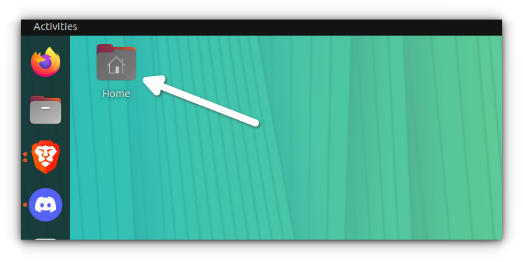 Home folder icon on Ubuntu desktop