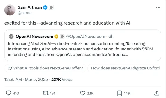 刚刚，OpenAI发布NextGenAI，彻底颠覆传统教育-AI.x社区